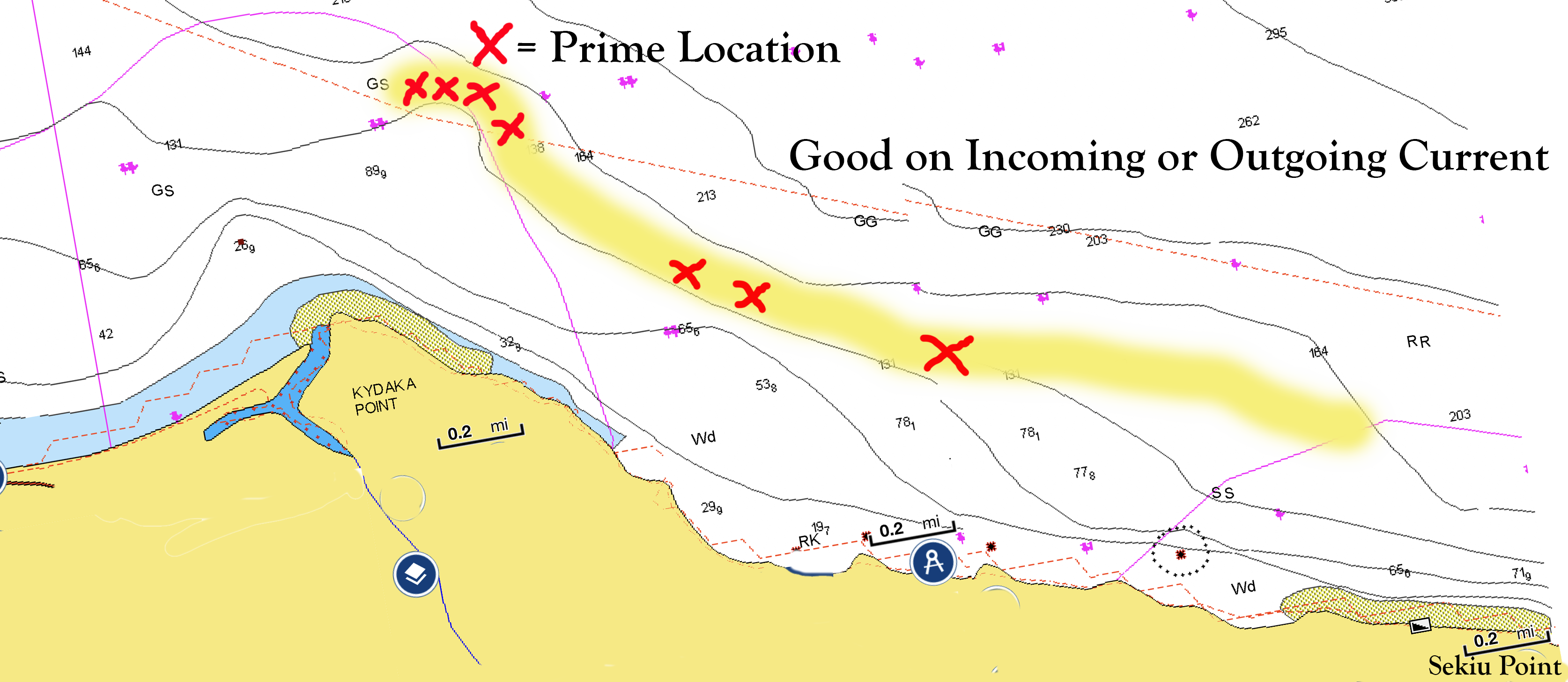 Sekiu Salmon Fishing Map